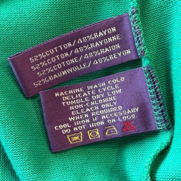 Ralph Lauren Purple Label Medium Polo Pony Logo Tank Dress Green Purple - Picture 6 of 6